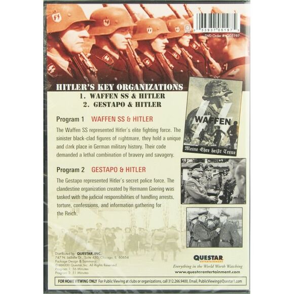 The Complete Story of Hitler and the Nazis: Hitler's Key Organizations DVD - Picture 3 of 3